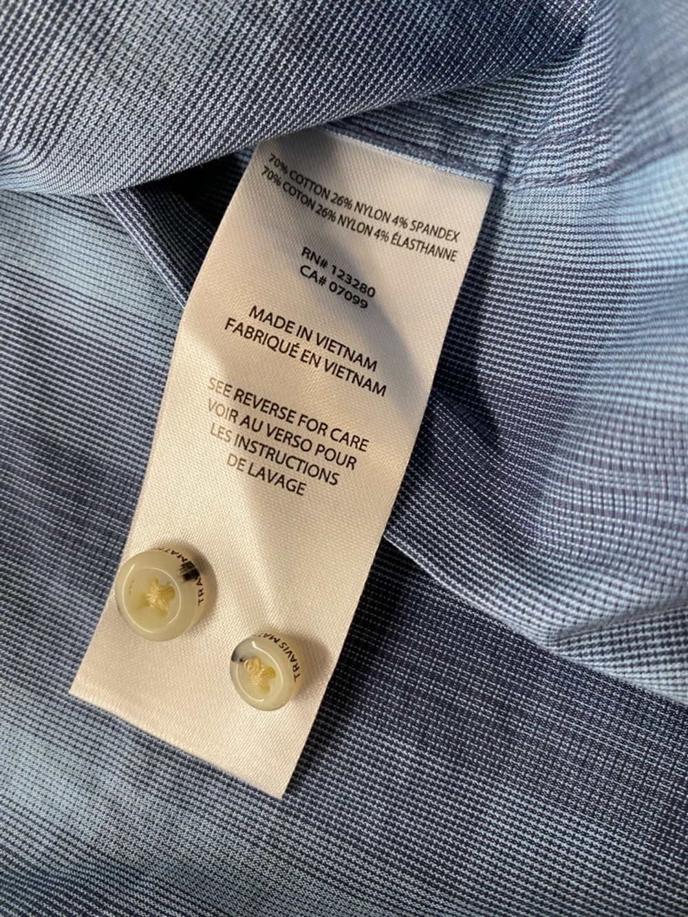 Travis Mathew Blue Plaid Short-Sleeve Button-Down Shirt - Picture 5 of 7